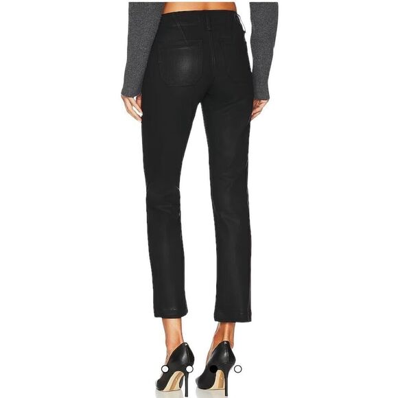 Paige Mayslie Straight Ankle in Black Fog Luxe Coating NWOT Size 32 - Picture 3 of 11